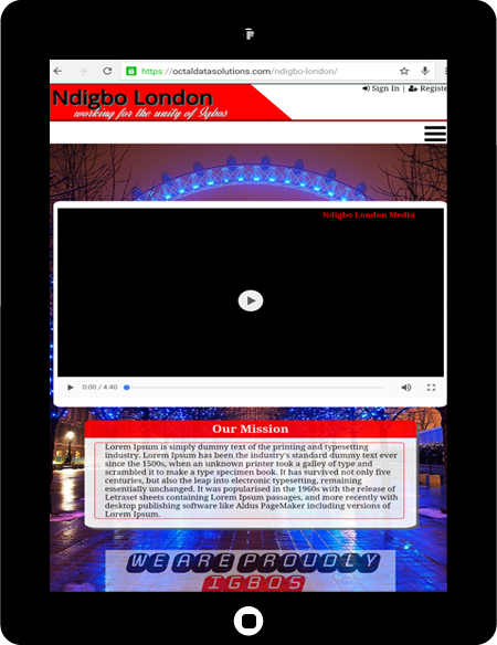 Ndigbo London Project tablet version